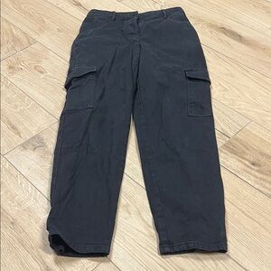 Aritzia Black Straight-Leg Cargo Pants
